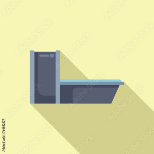 Ct medical scan icon flat vector. Medical radiology. Exam mri scanner