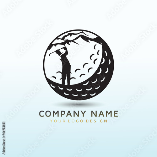 Golf Club incorporate mountain logo design
