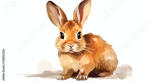 Rabbit watercolor cute isolated on white background © Tech