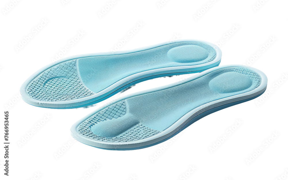 A Set of Orthopedic Shoe Inserts isolated on transparent Background A Set of Orthopedic Shoe Inserts isolated on transparent Background