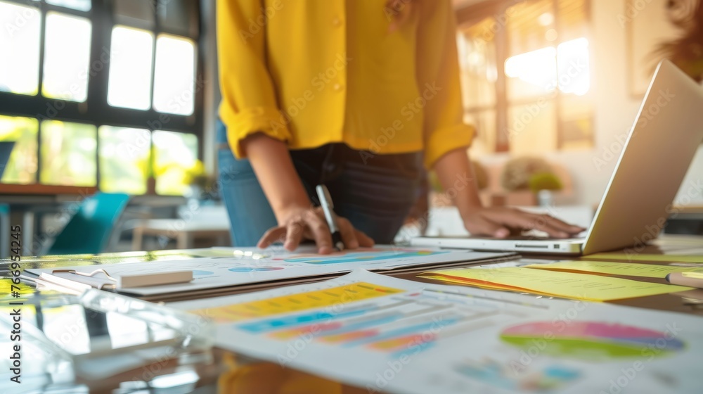 Creativity, artist, creator, designer, meeting, drawing graphics on graphic sheets and color samples. concept of creativity Creativity, artist, creator, designer, meeting, drawing graphics on graphic sheets and color samples. concept of creativity