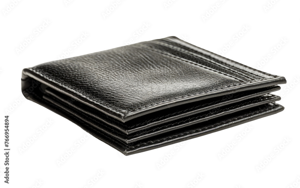 Ebony Leather Wallet isolated on transparent Background Ebony Leather Wallet isolated on transparent Background
