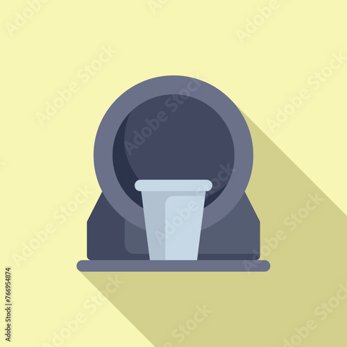 Resonance tomography device icon flat vector. Xray imagining. Laboratory patient