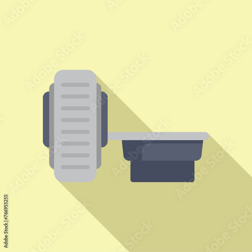 Mri device magnetic icon flat vector. Radio magnetic monitor. Medicine clinic