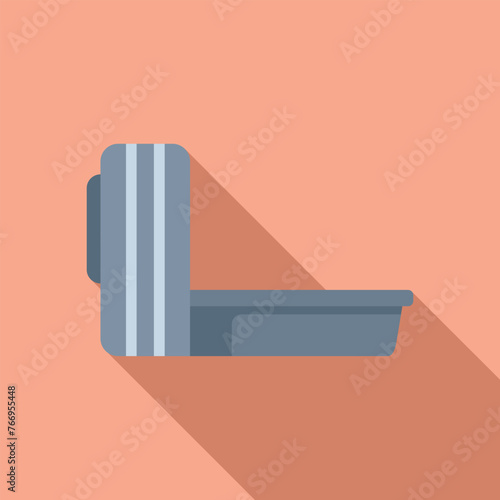 Healthcare mri device icon flat vector. Brain diagnostic. Medicine computed