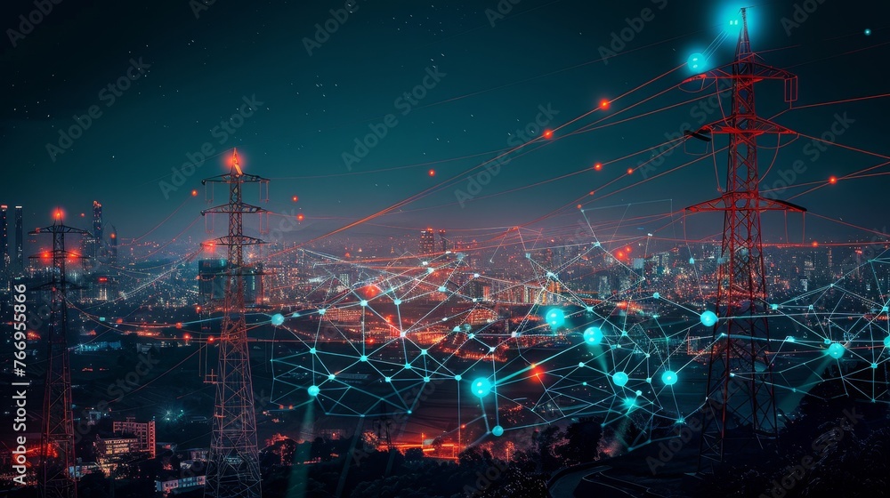 Obraz premium Connecting the Global Electricity Grid