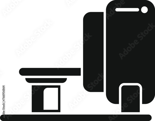 Magnetic resonance tomography icon simple vector. Health disease. Radiology exam