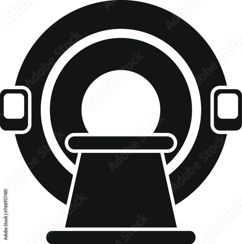 Examination mri device icon simple vector. Medicine computed. Care exam radiology