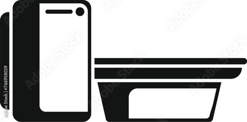 Laboratory patient diagnostic icon simple vector. Radiology exam. Cerebral discipline