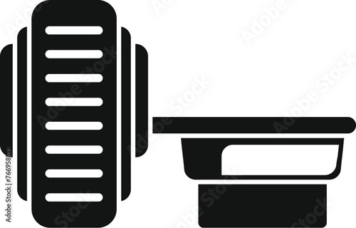 Mri device magnetic icon simple vector. Radio magnetic monitor. Medicine clinic