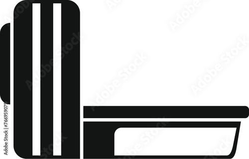 Healthcare mri device icon simple vector. Brain diagnostic. Medicine computed