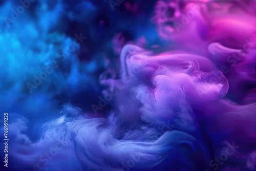Dark blue and pink color gradient smoke wallpaper background design. ai generated