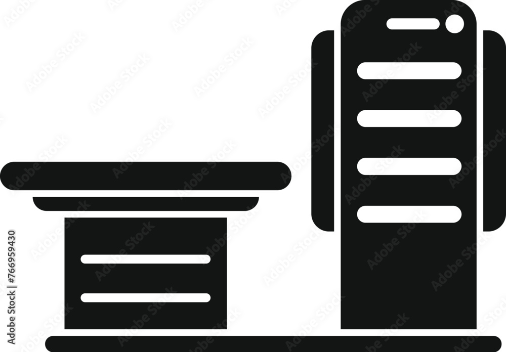 Medical radiology icon simple vector. Diagnostic patient. Cancer patient procedure Medical radiology icon simple vector. Diagnostic patient. Cancer patient procedure