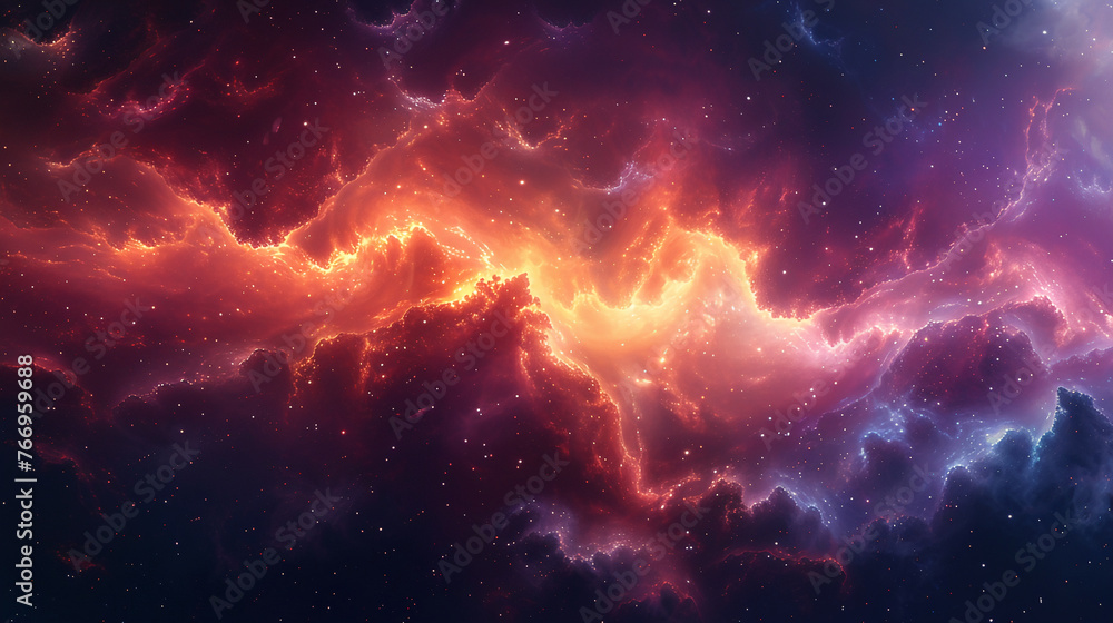 Fototapeta premium a nebula mobius strip, in the style of vibrant colors. AI generative