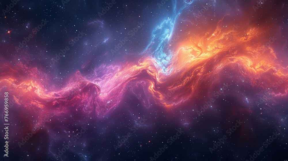 Fototapeta premium a nebula mobius strip, in the style of vibrant colors. AI generative