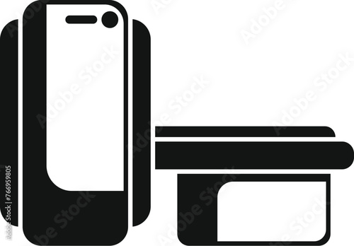 Patient diagnostic icon simple vector. Medical radiology. Exam care laboratory