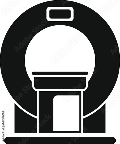 Monitor device exam icon simple vector. Patient medicine. Procedure computed clinic
