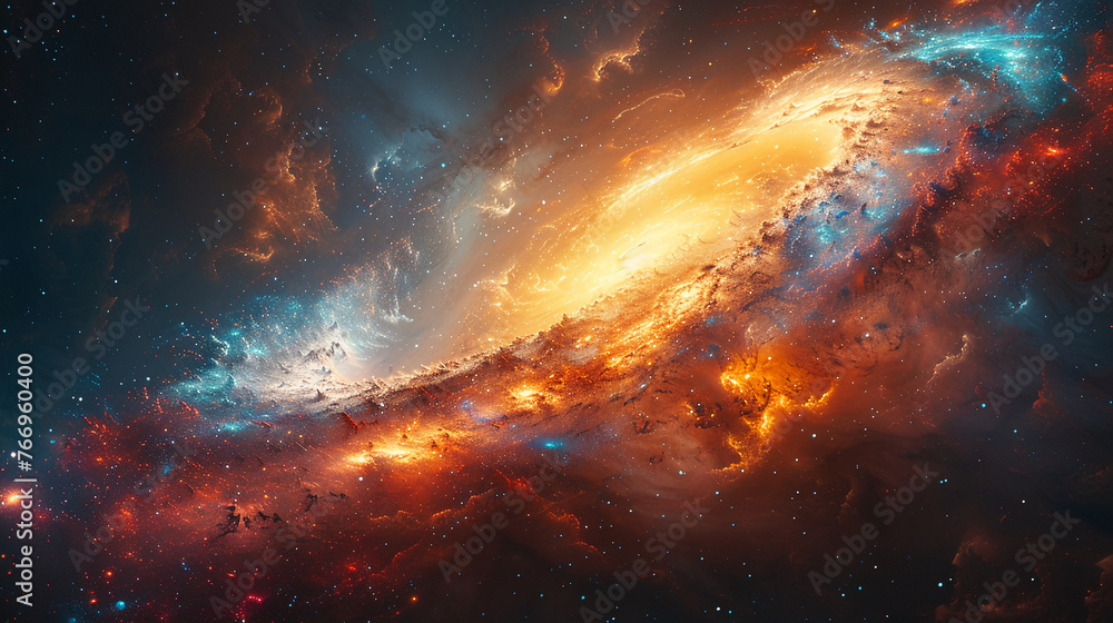 Fototapeta premium a nebula mobius strip, in the style of vibrant colors. AI generative