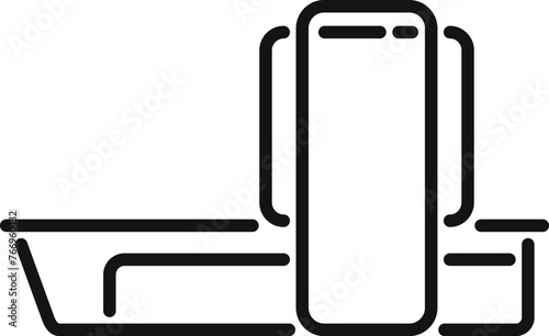 Magnetic resonance tomography icon outline vector. Health disease. Radiology exam