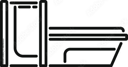 Cancer disease scan icon outline vector. Xray health care. Cerebral discipline