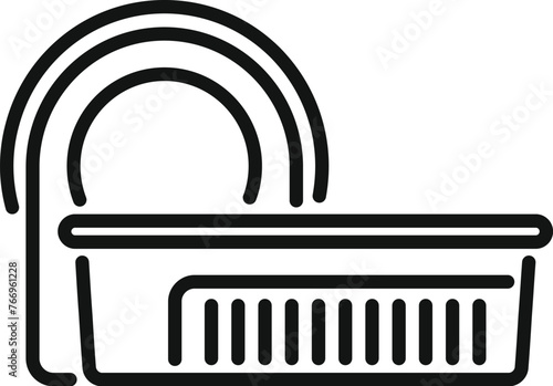 Examination mri device icon outline vector. Medicine computed. Care exam radiology