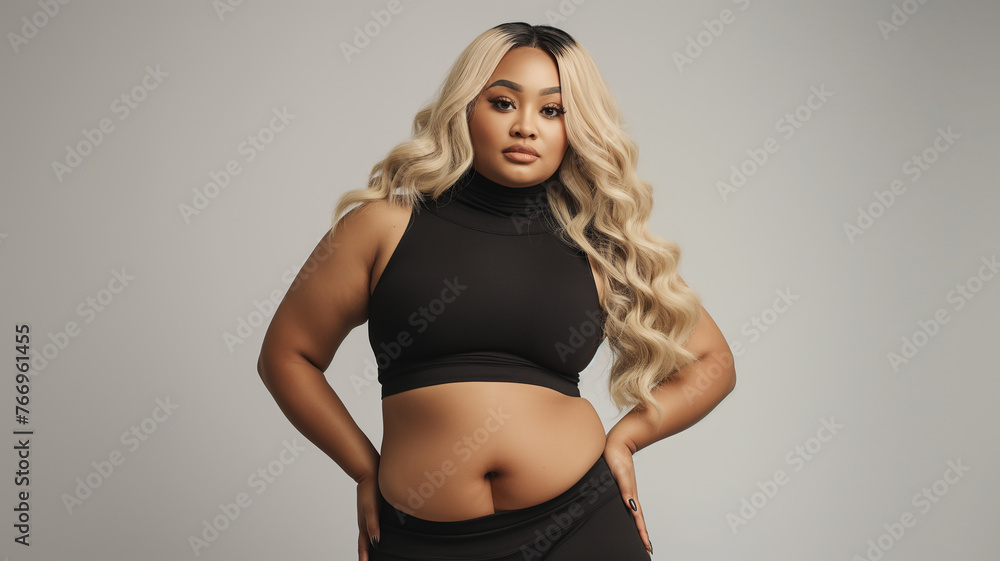 Naklejka premium concepts related to fat women, diet and healthy weight loss