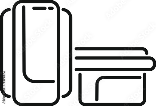 Mri equipment icon outline vector. Cerebral apparatus. Hospital discipline