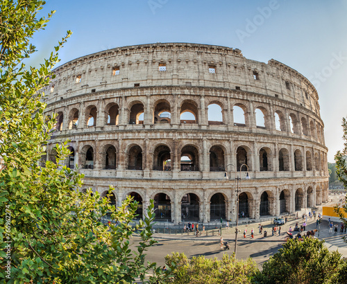 Colosseum in Rome, Italy. Roman Colosseum is one of the main tourist attractions in Rome. © Radoslaw Maciejewski