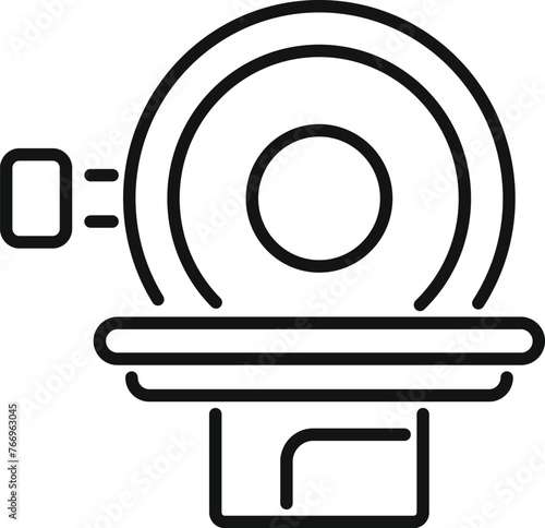 Medical radiology icon outline vector. Diagnostic patient. Cancer patient procedure