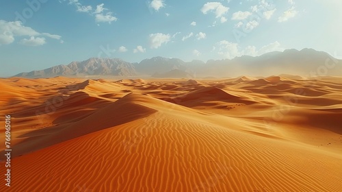 Endless stretches of desert dunes in the summer heat © Premreuthai
