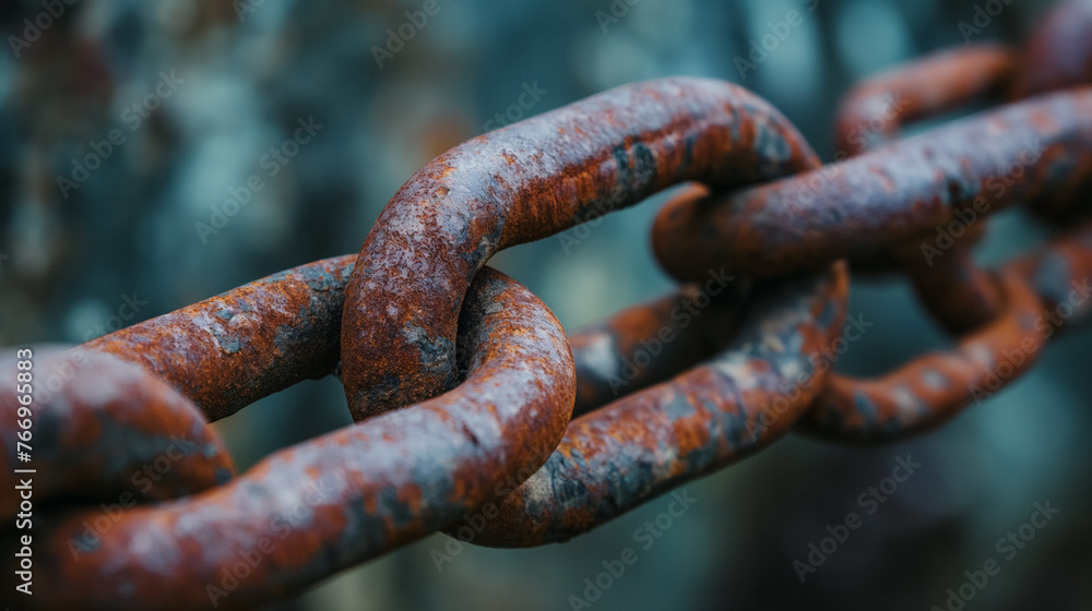 Close-up of a rusty chain link. Close-up of a rusty chain link.