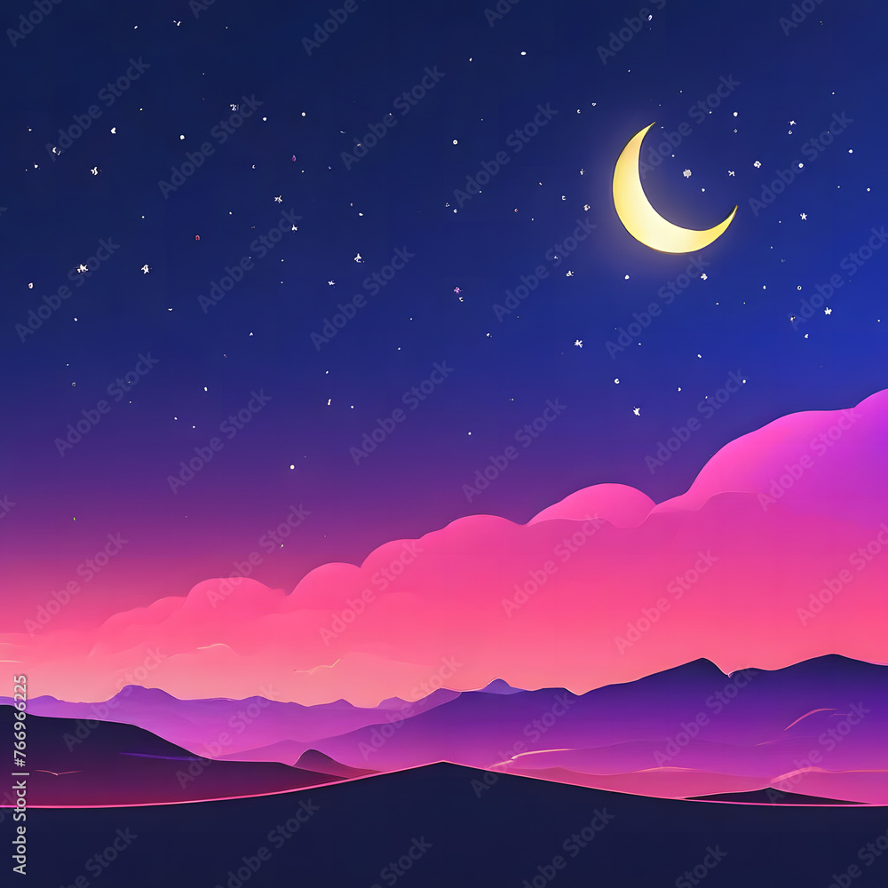 night in the desert minimal scene background night in the desert minimal scene background
