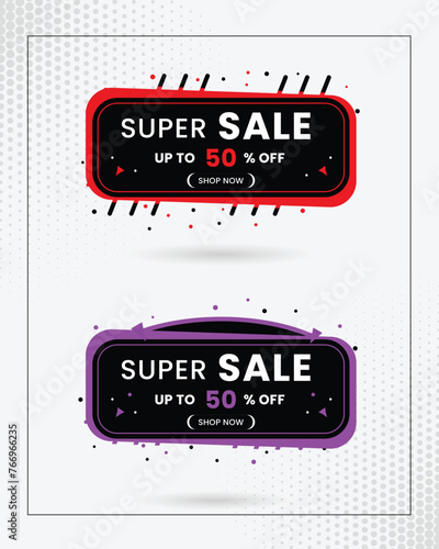 Vector big sale up to 50 off background Discount promotion layout banner design template