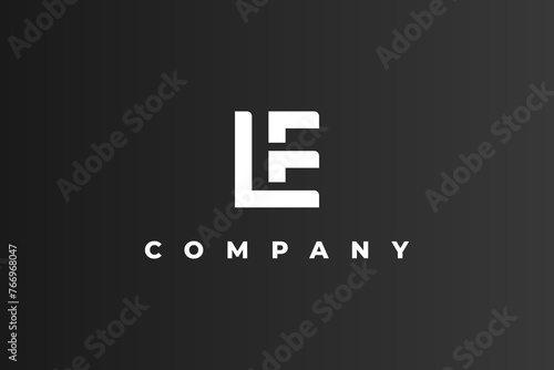 letter l e monogram modern logo