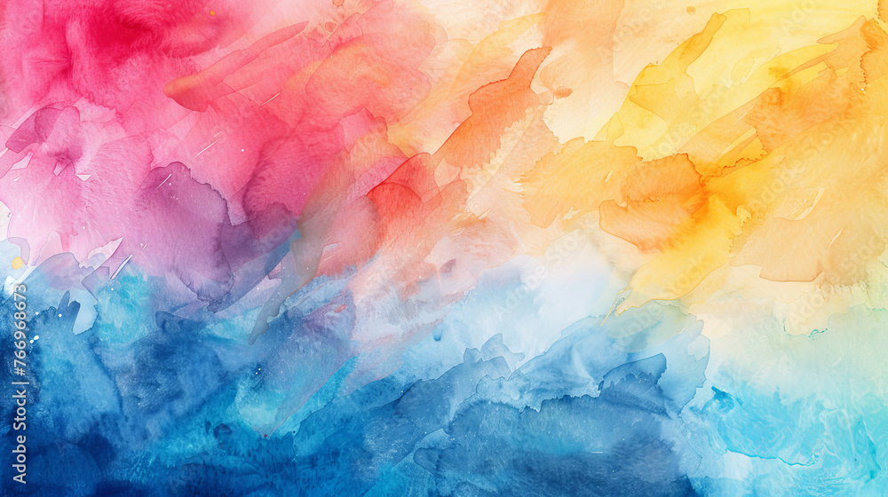 Vibrant Watercolor Background with Abstract Rainbow Hues Vibrant Watercolor Background with Abstract Rainbow Hues