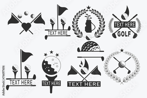 Golf Vector Design, Golf Monogram Bundle, Golf Game Vector Set, Golf Logo,  Golf Typography, Trendy Golf Illustration Graphics Pack, Stylish Golf Art, Golf illustration Designs