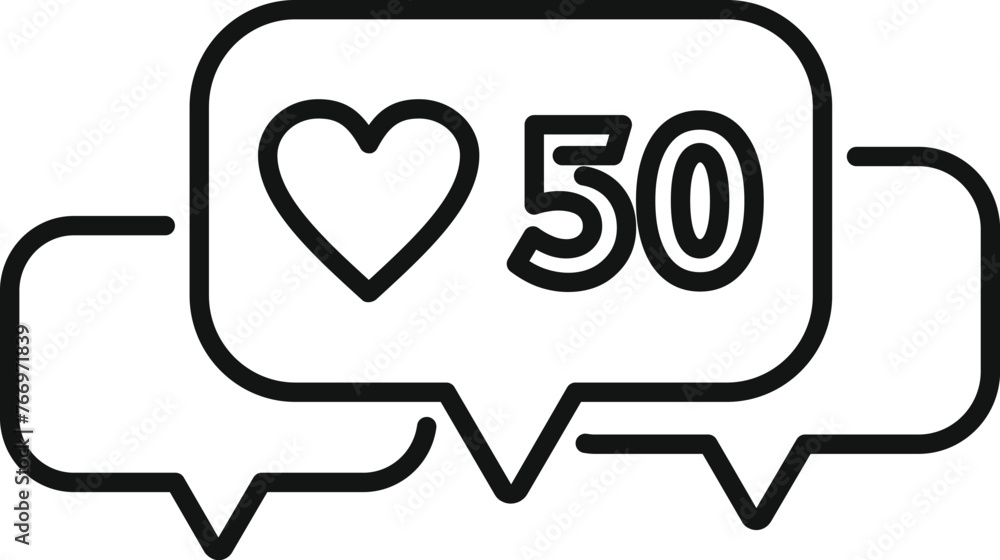 Like online comments icon outline vector. Best media content. Message post Like online comments icon outline vector. Best media content. Message post