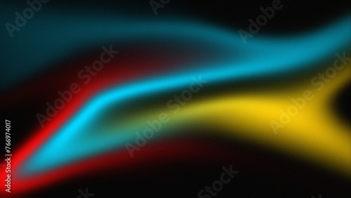 Red, blue and yellow Grainy noise texture gradient background