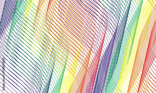 abstract colorful wave background, Multi layers color texture layers in gradient vector. Carving art. Cover layout material design template. Abstract realistic decoration texture, LGBTIQQ plus