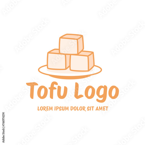 Tofu logo vector design template in white background