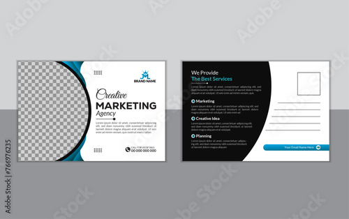 Abstract Postcard Template Layout