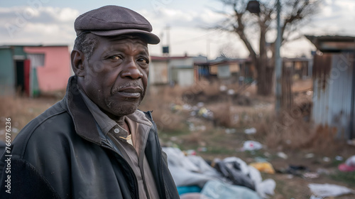 Old South African man in a township