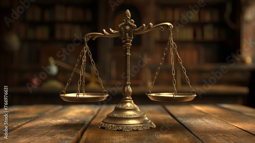 Vintage scales as symbol. Legislation and law. Judge's gavel. Procedure for making laws. Judge's verdict. Symbol law