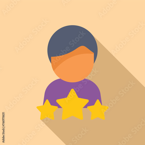 Rating user expression icon flat vector. Gaming meter gauge. Best user online