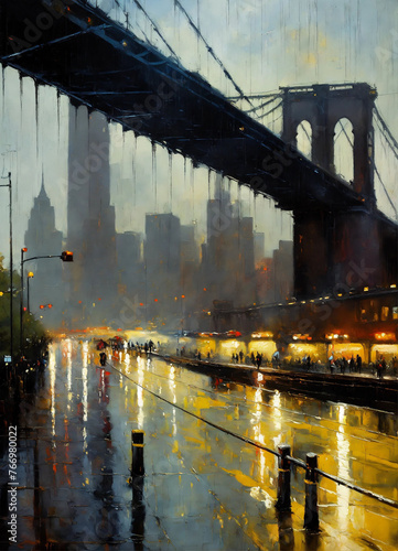 city bridge at night