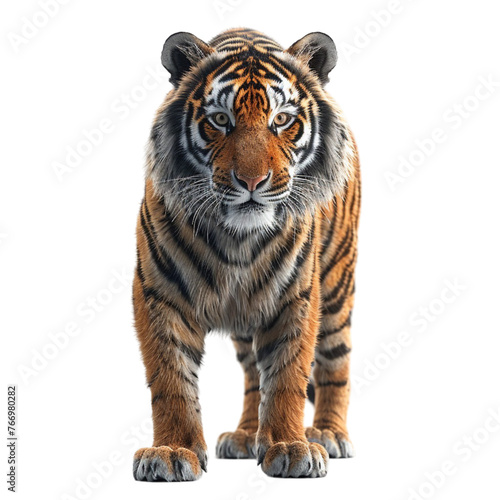 3d illustration of tiger animal portrait  generative ai