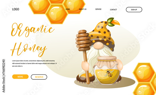 Web page of a site selling honey