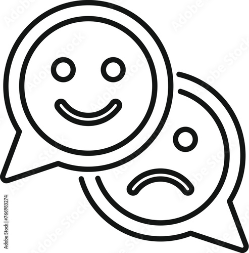 Emoji scale happy level icon outline vector. Expression user. Patron grin stellar