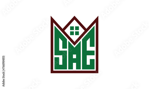 SAE initial letter builders real estate logo design vector. construction, housing, home marker, property, building, apartment, flat, compartment, business, corporate, house rent, rental, commercial