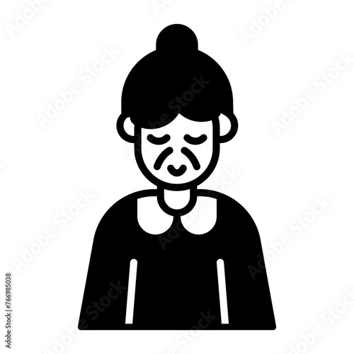 Mother of Bridal Avatar concept, sane adult Muslims vector icon design, Muslim marriage Symbol, Islamic wedding customs Sign, Indian subcontinent matrimony stock illustration